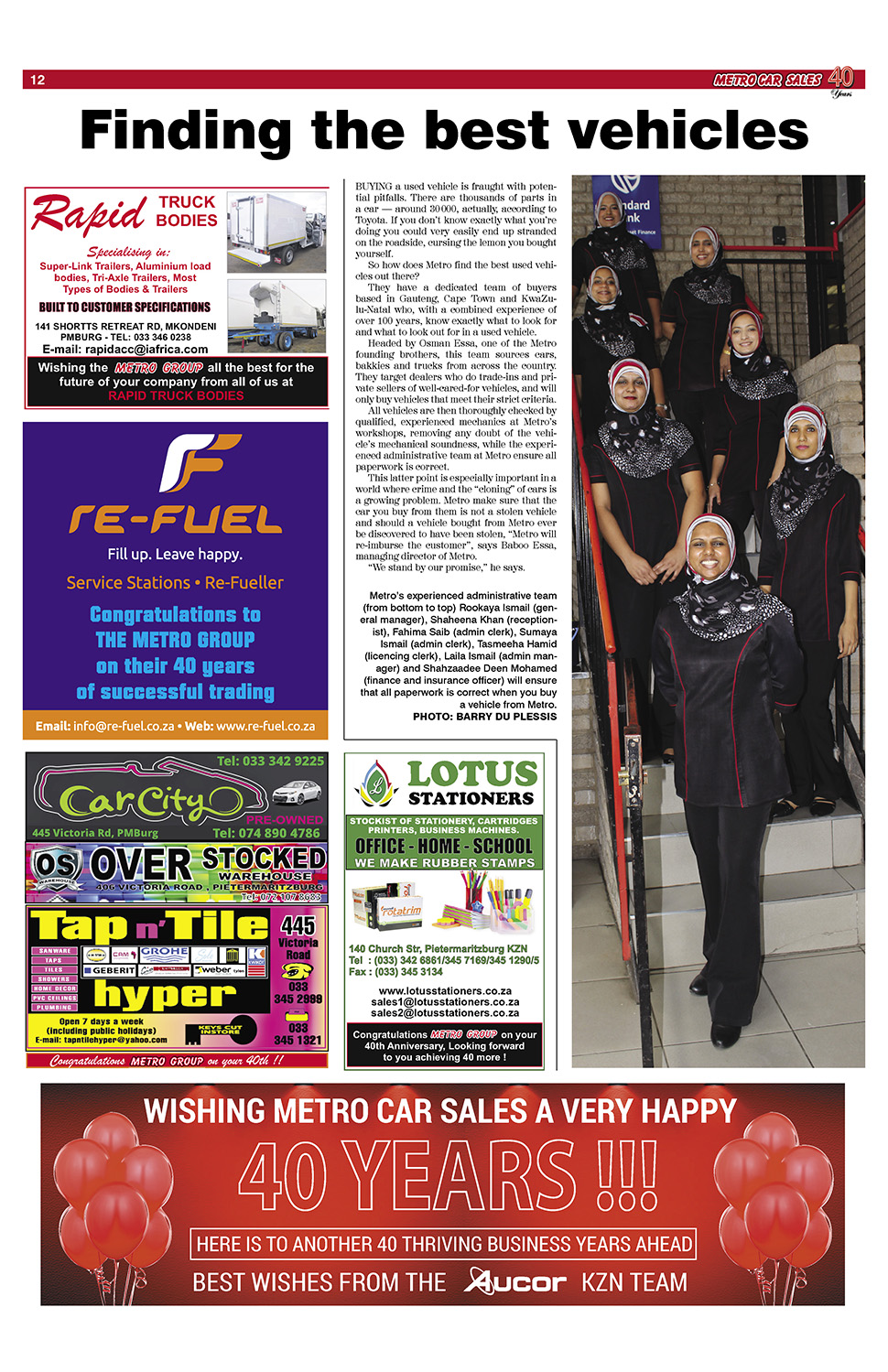 Metro Car Sales 40th p12